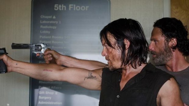 Trigger happy ... <i>The Walking Dead season 5</i>'s hospital scene.