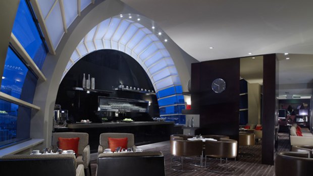 Classical attraction ... the Executive Club Lounge, where guests can enjoy city views.