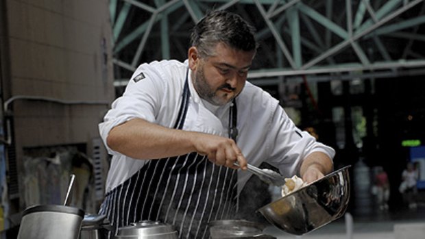 MoVida chef Frank Camorra pits his skills against a MasterChef contestant in an episode to air on Tuesday.