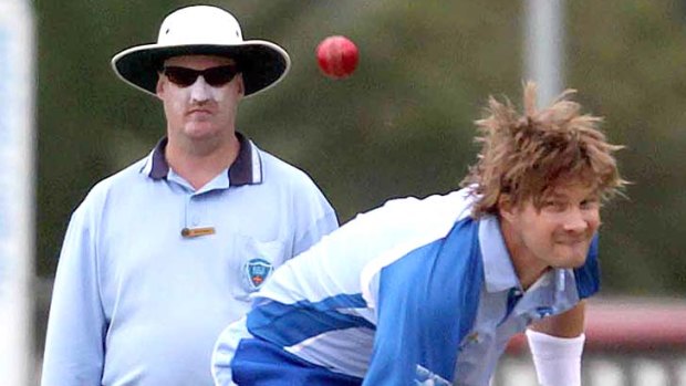 On the comeback trail ... Shane Watson playing grade cricket on the weekend.