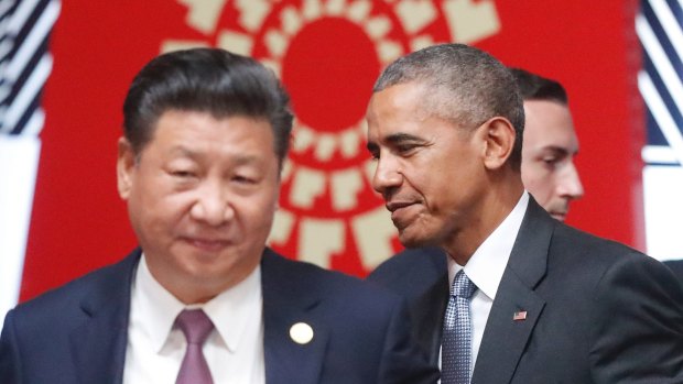 President Barack Obama with China's President Xi Jinping.
