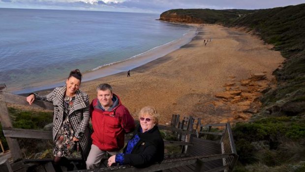 Coasting along: Libby Coker (left), Darren Cheeseman and Lyn Russell are trying to put the Victorian tourist attraction on the international map.