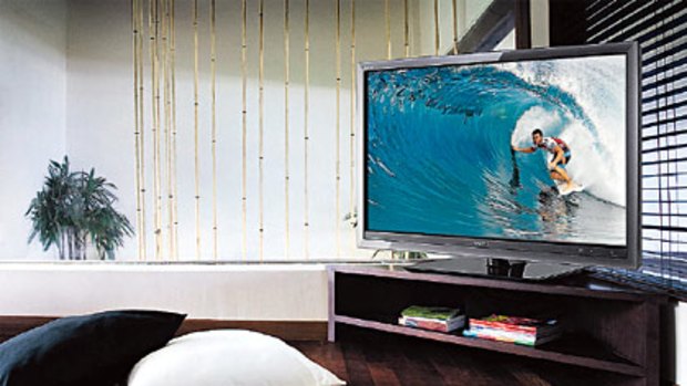 With the flow ... Sony's latest LCD televisions add more frames a second to keep the picture smooth.