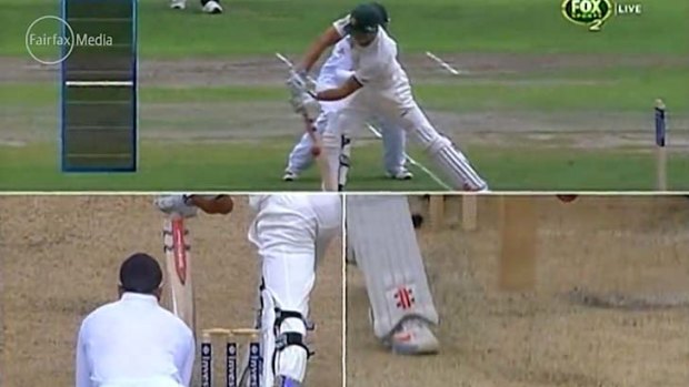 The Usman Khawaja dismissal, which may have been avoided with real-time snicko.