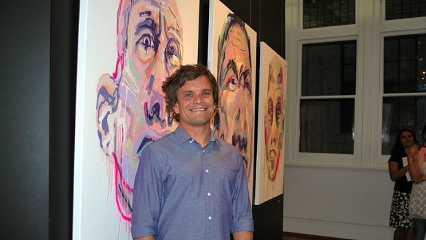 Andy Quilty at his exhibition; FIFO.