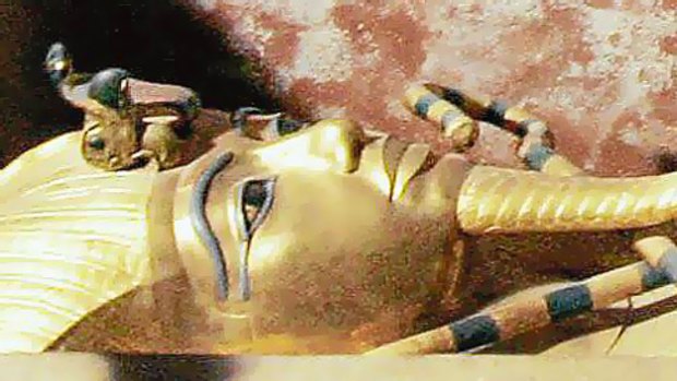 The sarcophagus of Tutankhamun.