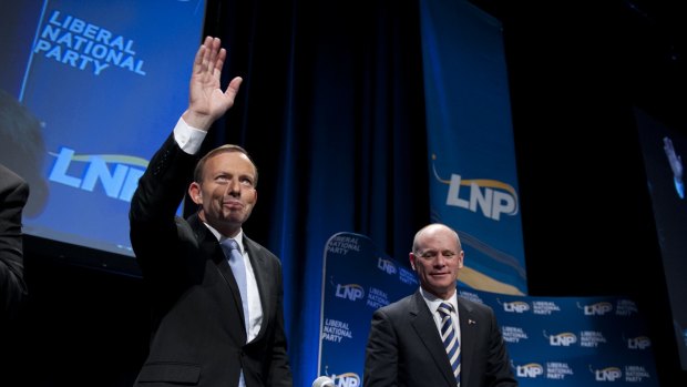 Prime Minister Tony Abbott with Queensland Premier Campbell Newman.