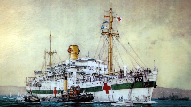 The hospital ship Centaur, sunk by a Japanese submarine off Moreton Island in 1943, killing 268 people.