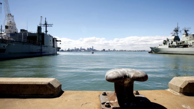 The Tenix shipyards in Williamstown.