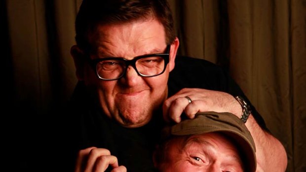 Best friends: Nick Frost (left) shows Simon Pegg what love is all about.