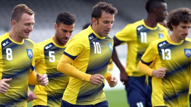 Once only: Alessandro Del Piero at an A-League All Stars training session in Sydney before the match with Juventus on Sunday.