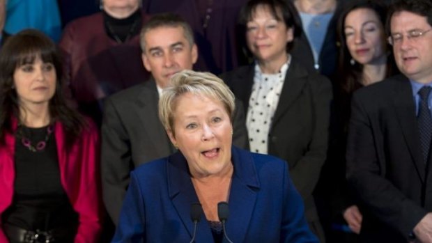 Quebec Premier and separatist Parti Quebecois leader Pauline Marois calls for a general provincial election.