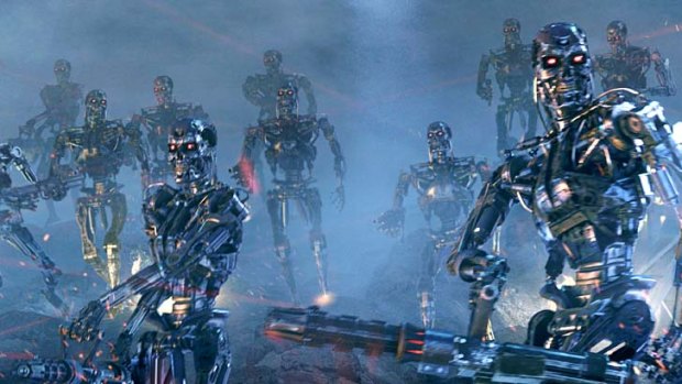Murderous: The robots of the <em>Terminator</em> films fit the more destructive popular image of mechanised warfare.