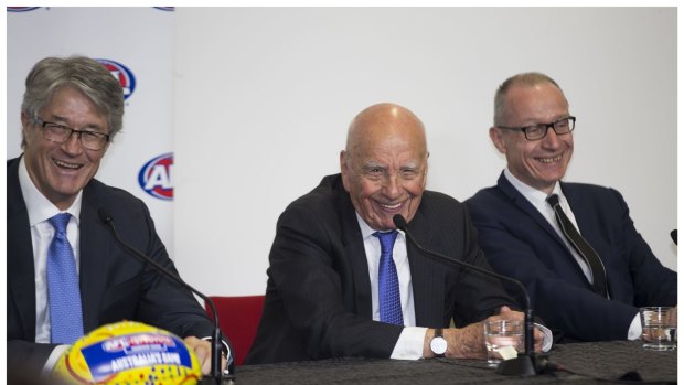 Rupert Murdoch at a press conference in Melbourne earlier this year.