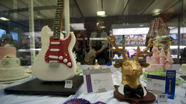 Some of the entries at the Ekka cake competition.