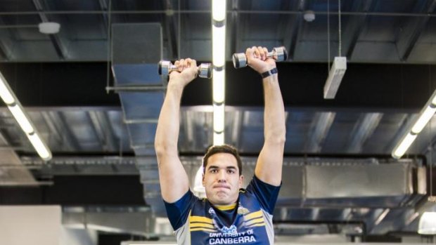 Brumbies recruit Rory Arnold is 208cm tall.