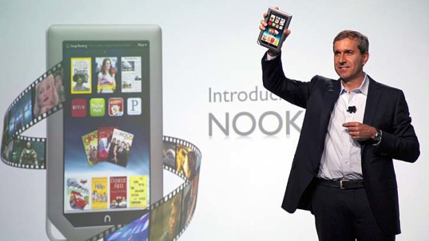 Barnes & Noble CEO William Lynch introduces the new Nook late last year.