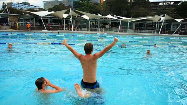Swimmers at Victoria Pool, Glebe.
