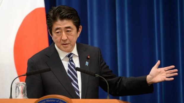 Keen to build a more active military: Japan's Prime Minister Shinzo Abe.