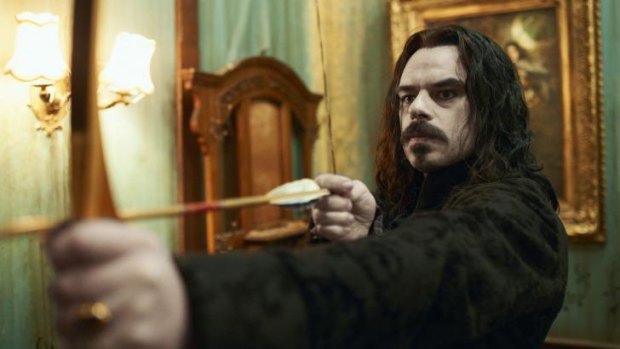 Jemaine Clement as a vampire in <i>What We Do in the Shadows</i>.
