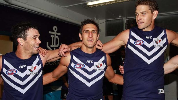 Dockers mainstays Matthew Pavlich and Aaron Sandilands are still several weeks off resuming for Fremantle this season.