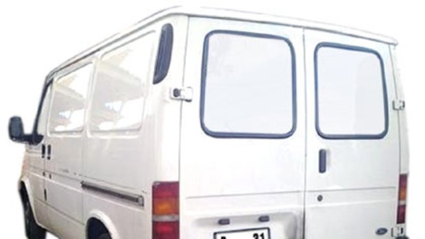 Police believe the man was driving a white van similar to this.