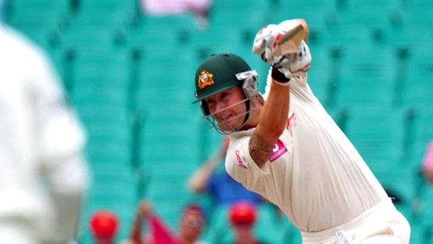 Michael Clarke is seven runs shy of his first triple century in Test cricket at the lunch break.