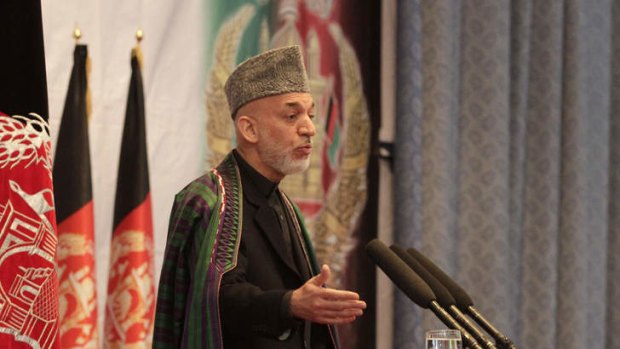 Afghan president Hamid Karzai