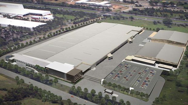 In development &#8230; an artist's impression of the 82,000-square-metre distribution centre Goodman Group is building for Metcash at Eastern Creek.