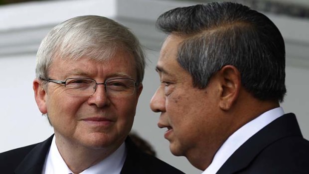 Kevin Rudd with Indonesian President Susilo Bambang Yudhoyono.