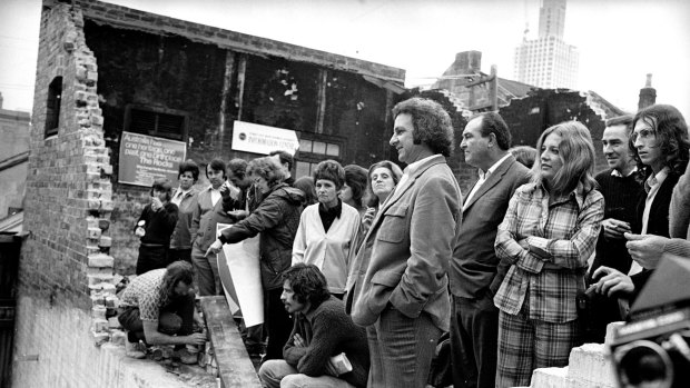 Union muscle and emerging concern for the environment made a powerful combination. Builders' Labourers Federation secretary Jack Mundey led the fight to save The Rocks in 1973.