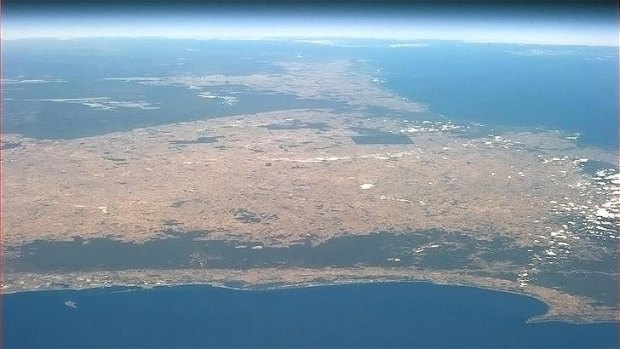 This spectacular view of Perth from space was captured on Wednesday by Canadian astronaut Chris Hadfield.