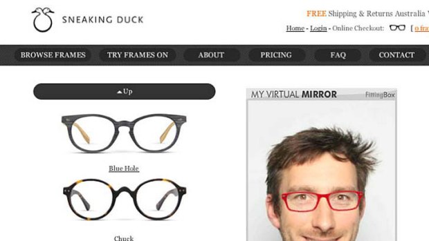 Sneaking Duck's "virtual mirror" lets you try before you buy.