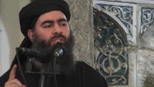 Ambitious: Self-proclaimed Caliph Abu Bakr al-Baghdadi made an unprecedented appearance in Mosul.