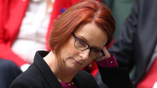 Under pressure: Prime Minister Julia Gillard.