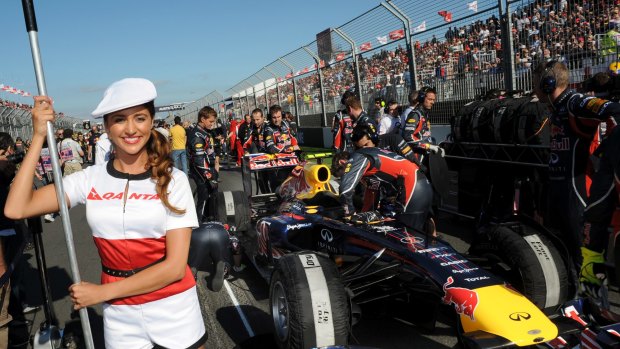 On the grid at the Australian Formula One Grand Prix.