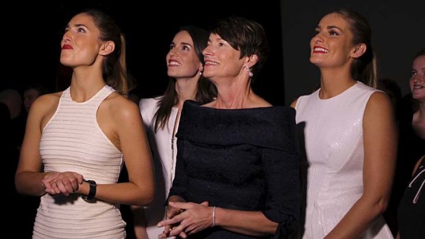 ''Very smart'': Margie Abbott and daughters Bridget, Louise and Frances.