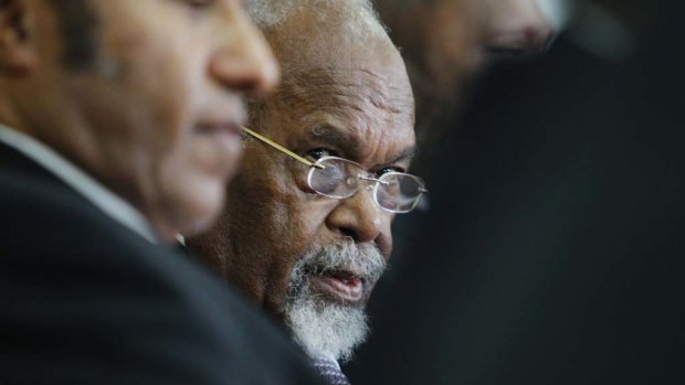 Papua New Guinea's Chief Justice Sir Salamo Injia has been arrested after the nation's Supreme Court ruled former leader Sir Michael Somare (pictured) should be reinstated.