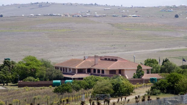 Nelson Mandela's house, in the village of Qunu. His family have gathered at the homestead.