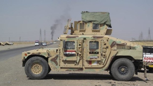 An abandoned Iraqi military vehicle outside Kirkuk.