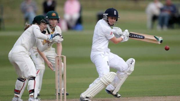 Opener Heather Knight kept England's innings together.