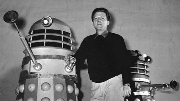Raymond Cusick with a Dalek.