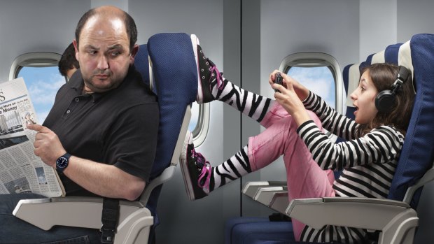 Seat kickers have been voted the most annoying airline passengers.