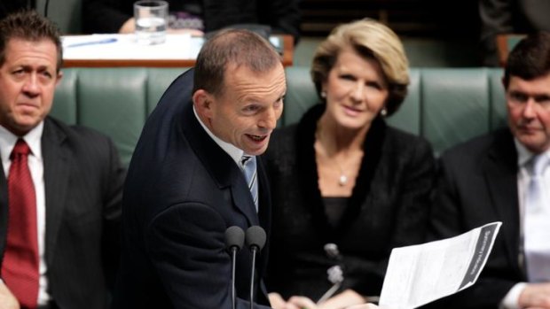 The Opposition Leader, Tony Abbott, speaks against the Clean Energy Bill.