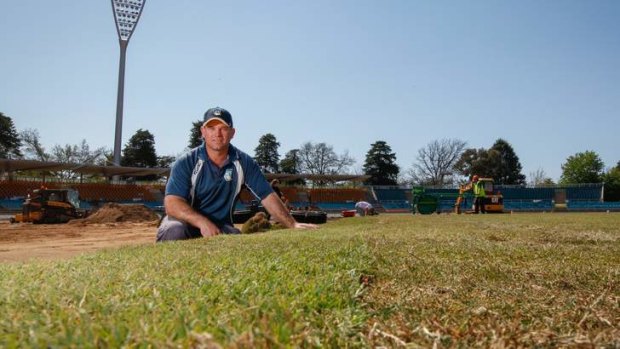Manuka Oval curator Brad van Dam expects the new pitch to favour batsmen.