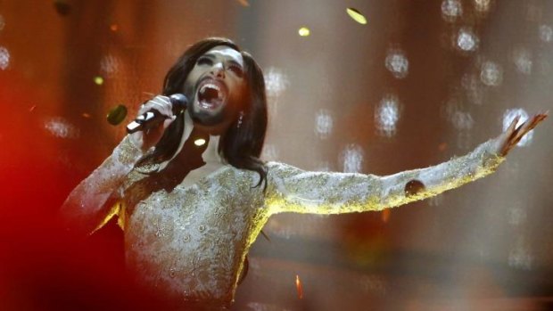 Austrian Conchita Wurst's 2014 winner's <i>Rise Like a Phoenix</i> had at least one German and one American in the writing credits.