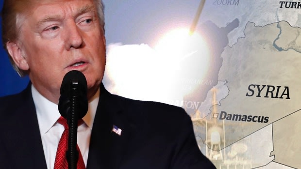 US President Donald Trump sought to cast the attack as an effort to deter Syria from using chemical weapons in the future.