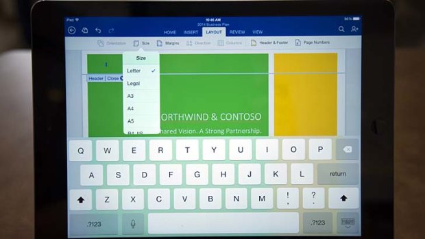 New direction: Microsoft Office for iPad.