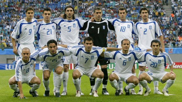 Sotirios Kyrgiakos (third from left, top) will play two matches with Sydney Olympic.