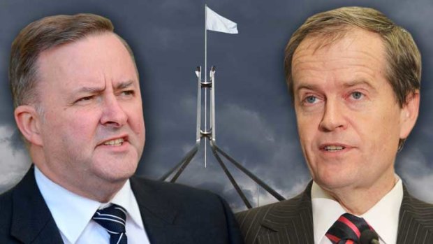 Contesting for leadership: Anthony Albanese and Bill Shorten.